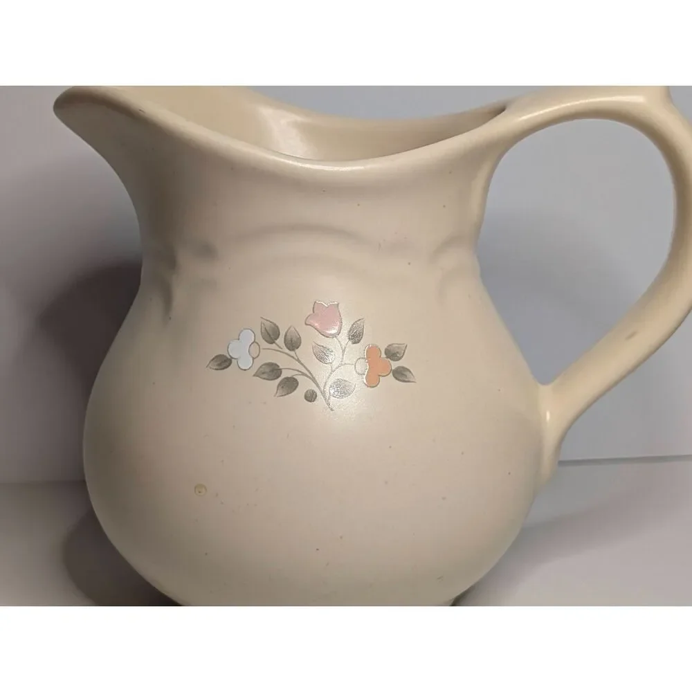 Vintage Pfaltzgraff Tea Rose Small Stoneware Creamer Pitcher 5.5